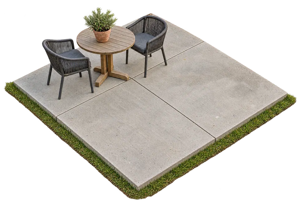 Concrete patio — illustrative concept